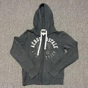 Aeropostale Charcoal Zip-Up Hoodie